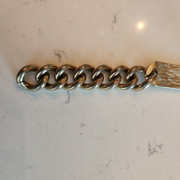 Vintage Speidel USA ID Bracelet Cuban Chain Gold Tone - Picture 8 of 12